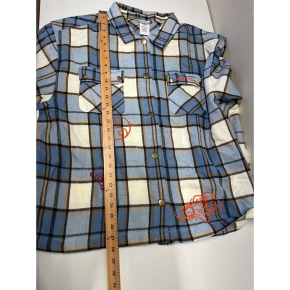 Disney Turning Red Pandamonium Plaid Flannel Shirt Jacket Unisex Large RPG - Picture 5 of 9